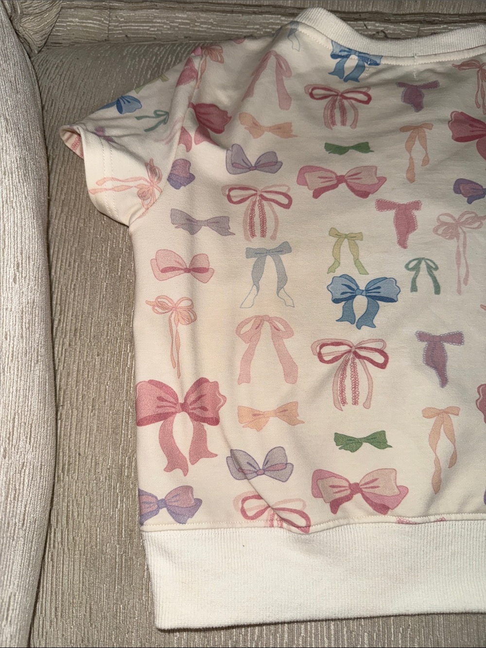 Lola and the Boys White Bow Print Pajama Set - Pink & Pastel Bows size 14 - Picture 12 of 17
